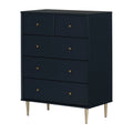 Navy Blue 5-Drawer Chest R448