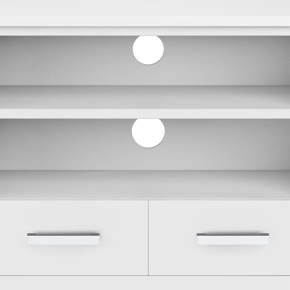 White Solid Wood 60 inch TV Media Stand X2277