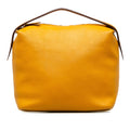 Yellow Calf Leather Top Handle Bag D5763