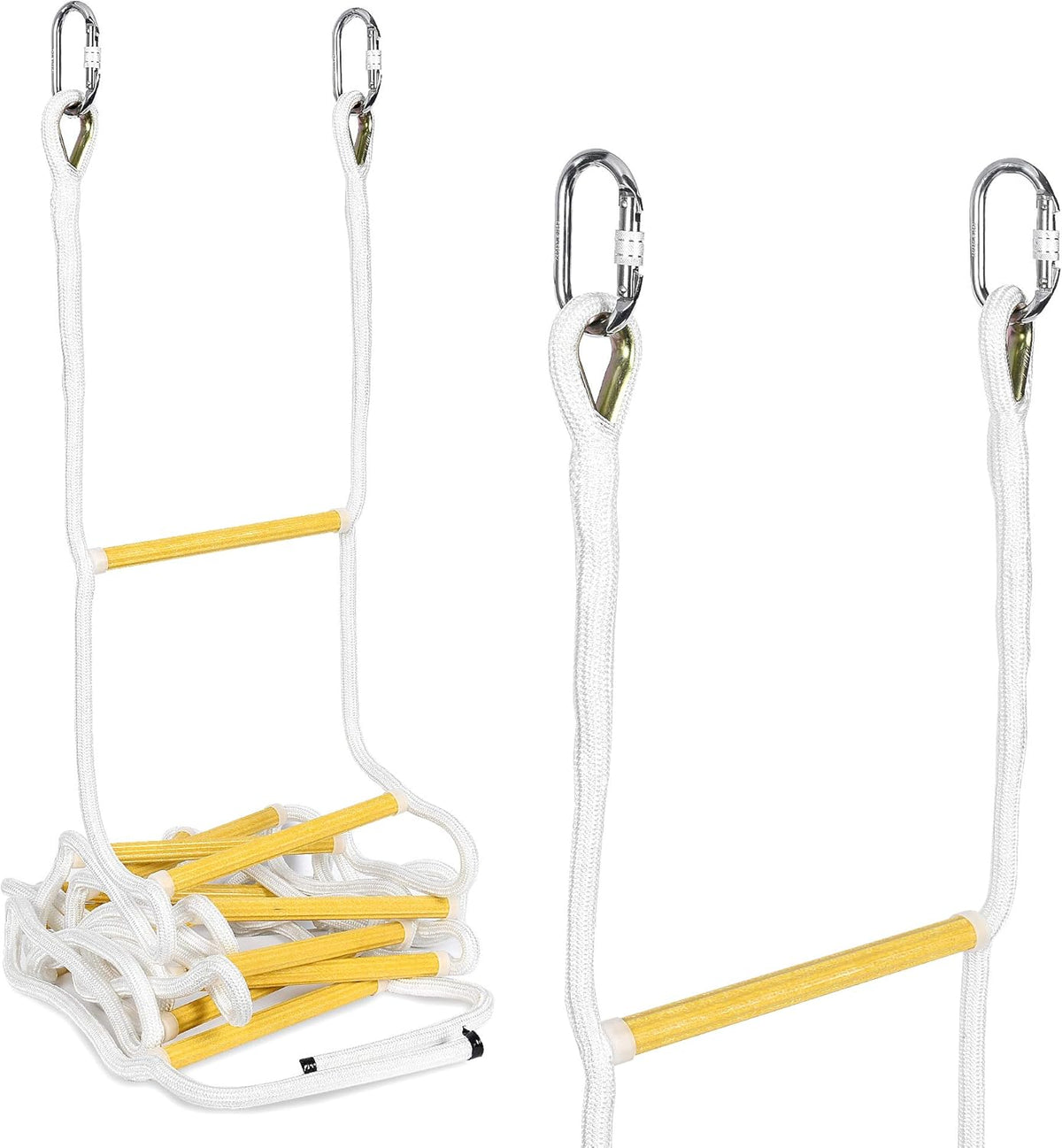 13ft Weather Resistant Fire Escape Ladder with Hooks B684