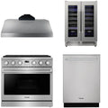 36 Gas Range, Range Hood, Dishwasher and Wine Cooler N868438