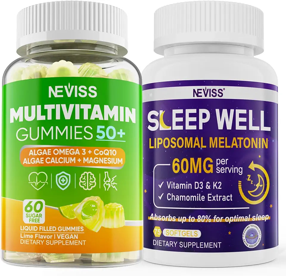 50+ Multivitamin Gummy and Melatonin 60mg Bundle U826569
