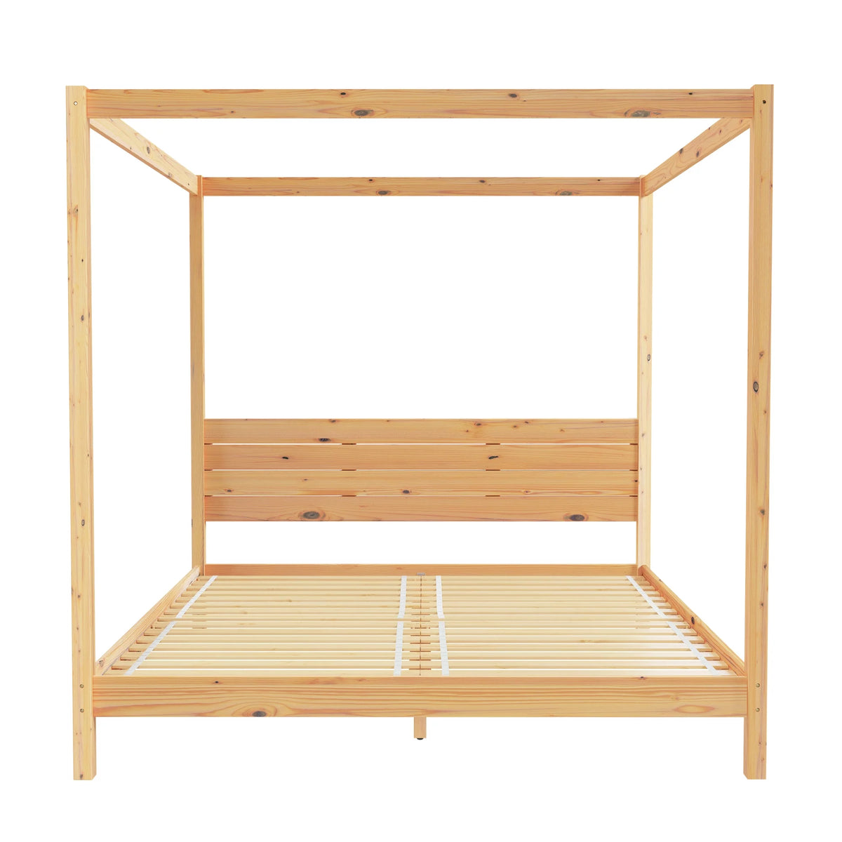 Solid Wood King-Size Canopy Bedframe J4439