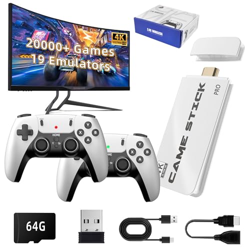 Retro Game Console Stick with 4K HDMI and 2.4G Wireless Controllers H56190