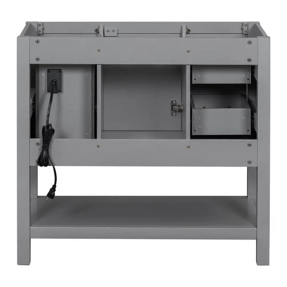 36" Gray Modern Bathroom Vanity with USB H6921