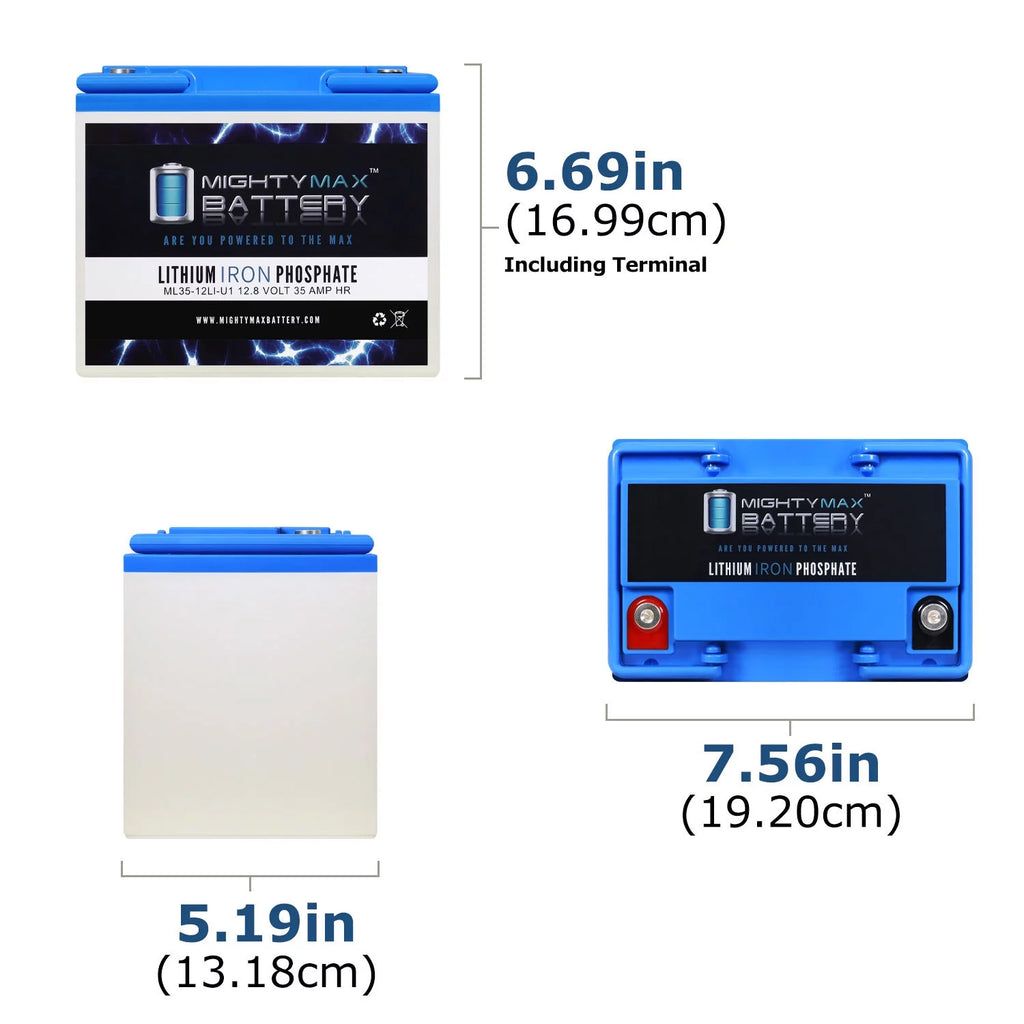 12V 35AH U1 Lithium Replacement Battery O840