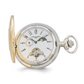 Stainless Steel Two-Tone Mechanical Pocket Watch Z456