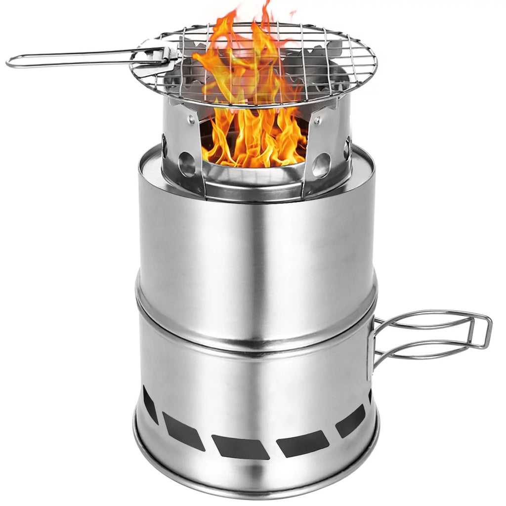 Portable Windproof Wood Stainless Steel Stove Z1763