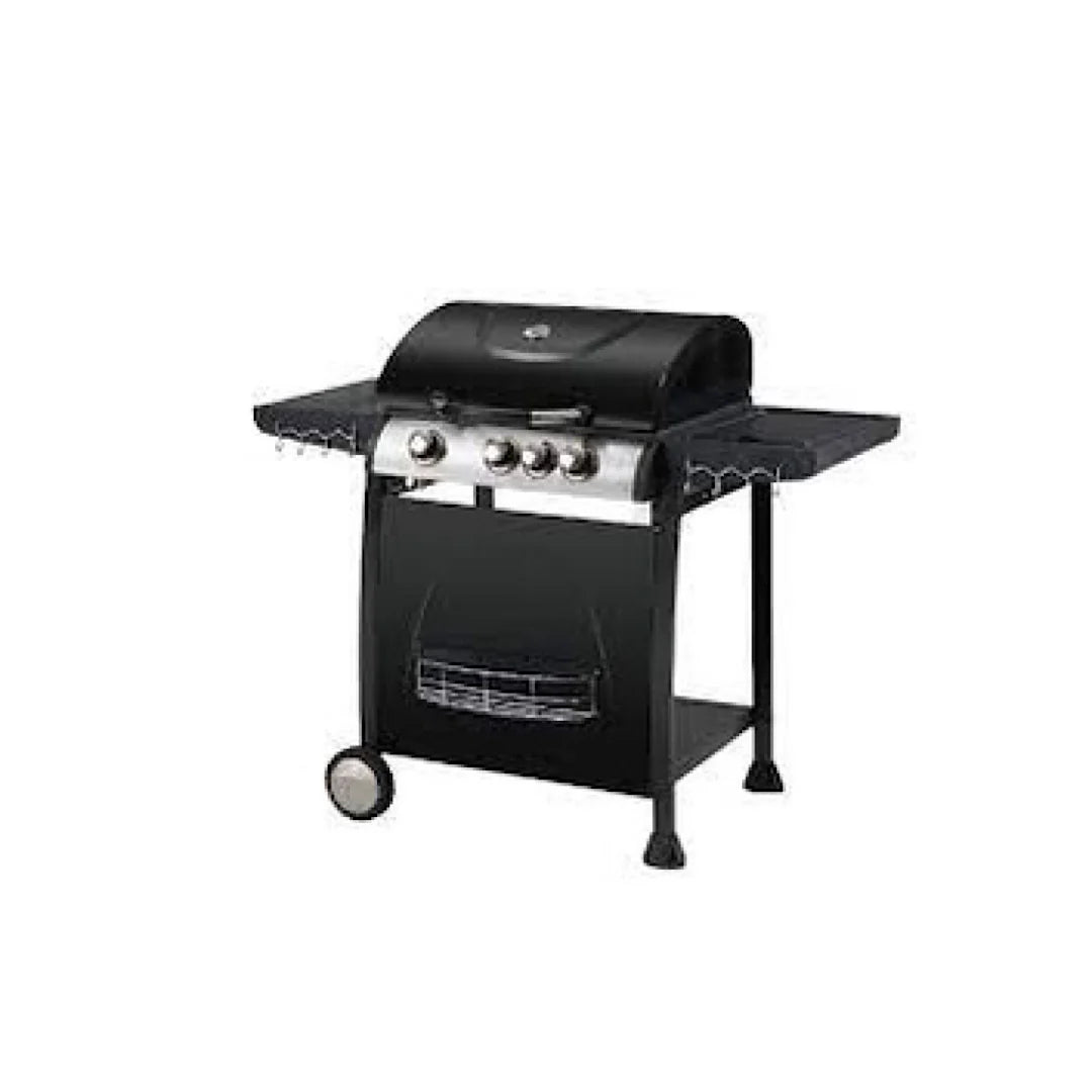 Black 3 Burner Barbecue with Side Burner Z714