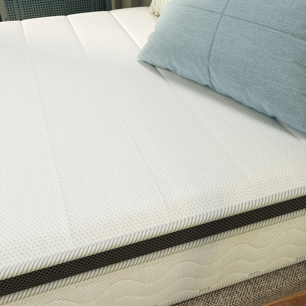 8 Inch Hybrid Memory Foam and Coils Mattress, Queen Size P7661