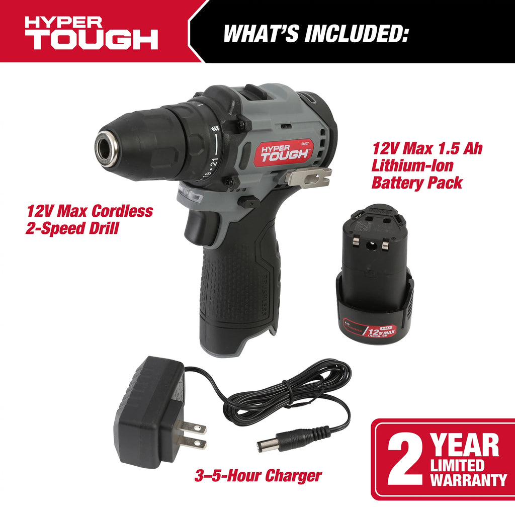 12V Max Lithium-Ion Brushless 3/8-Inch Drill Driver with Battery & Charger C623017