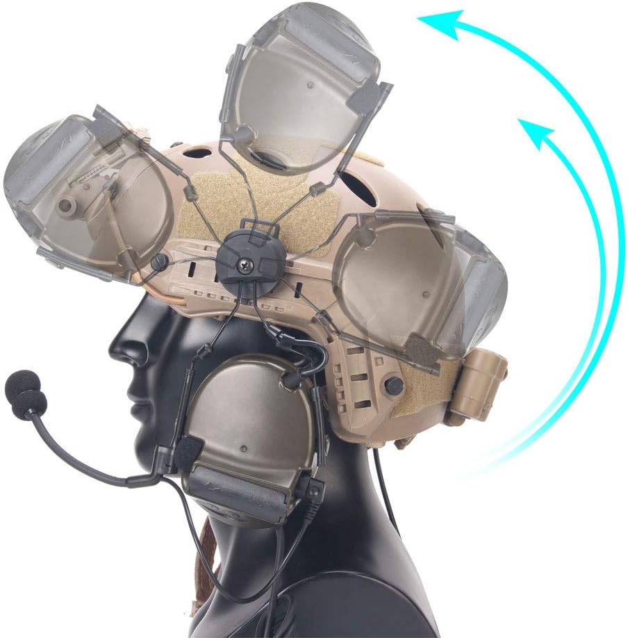 Tactical Headset with Rotatable Adapter and Push-to-Talk I461285