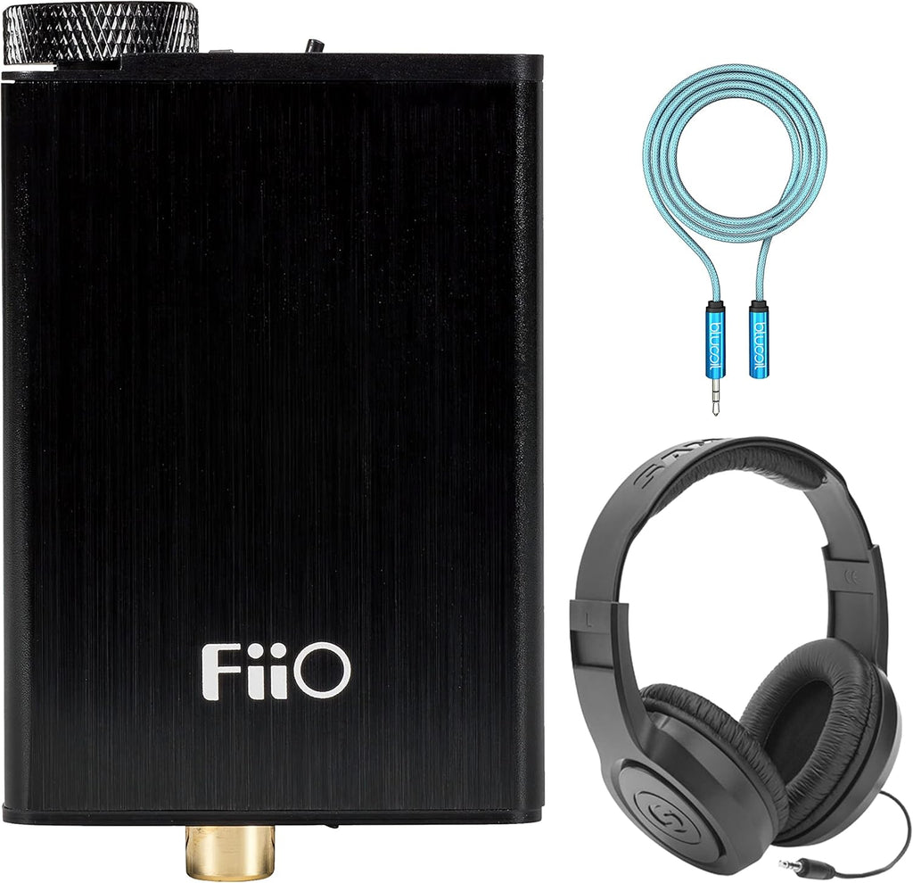 USB DAC and Headphone Amplifier with Over-Ear Stereo Headphones and 3.5mm Audio Extension Cable V2733