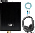 USB DAC and Headphone Amplifier with Over-Ear Stereo Headphones and 3.5mm Audio Extension Cable V2733