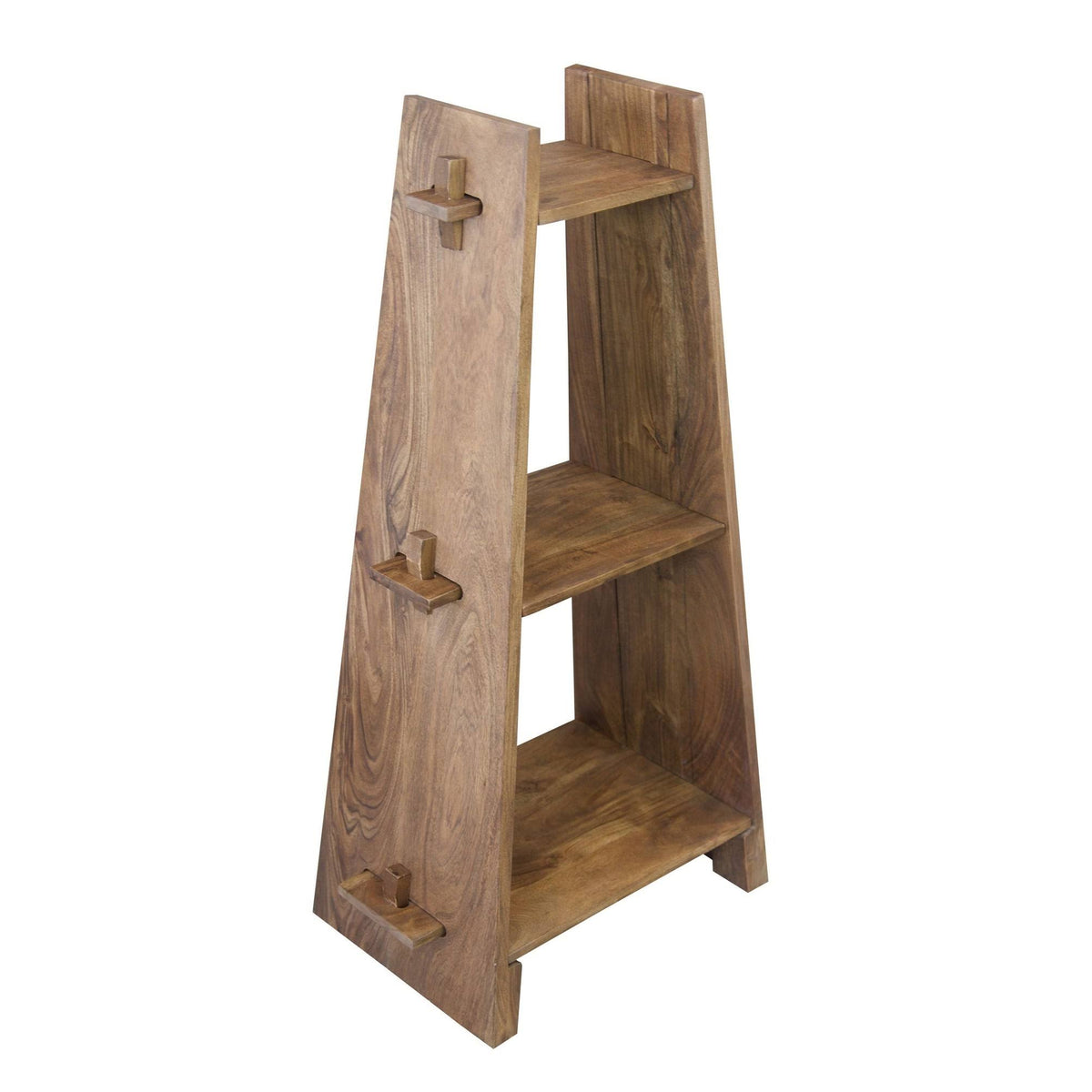 Acacia Wood 3-Tier A-Frame Bookcase G981990