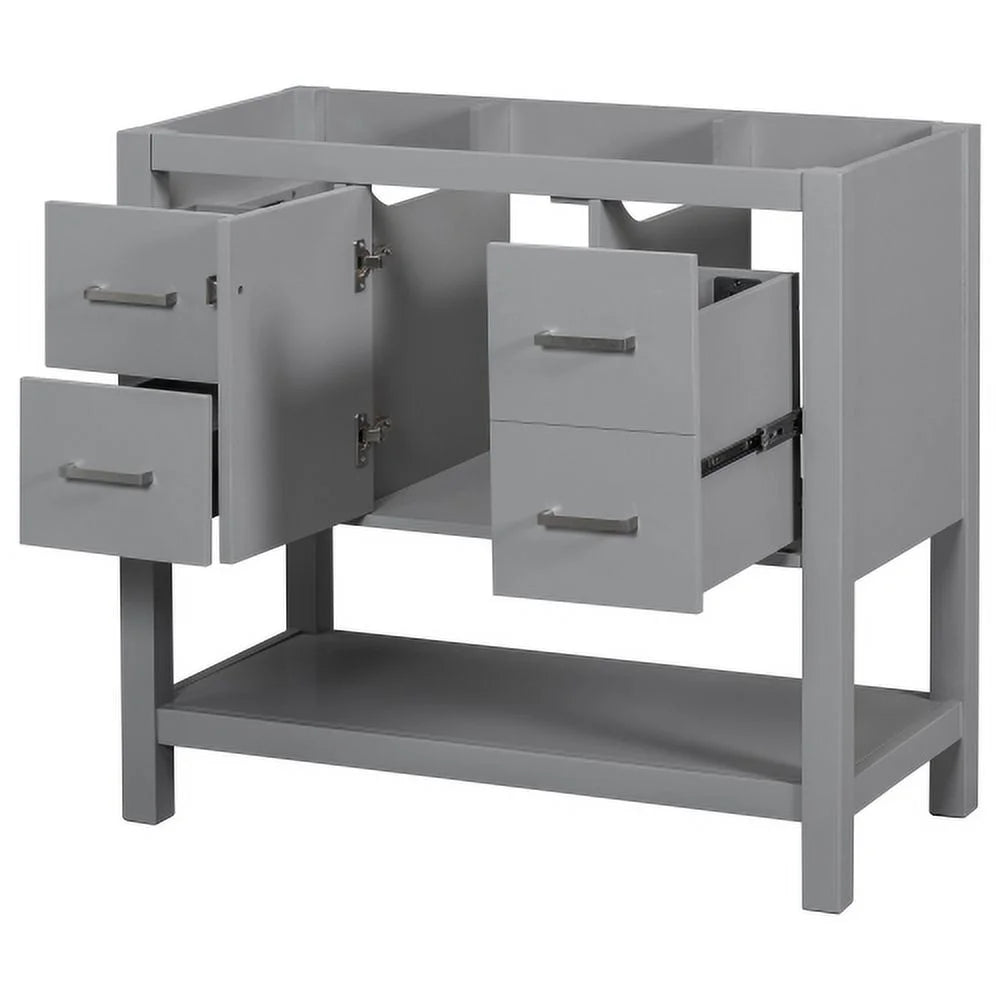 36" Gray Modern Bathroom Vanity with USB H6921