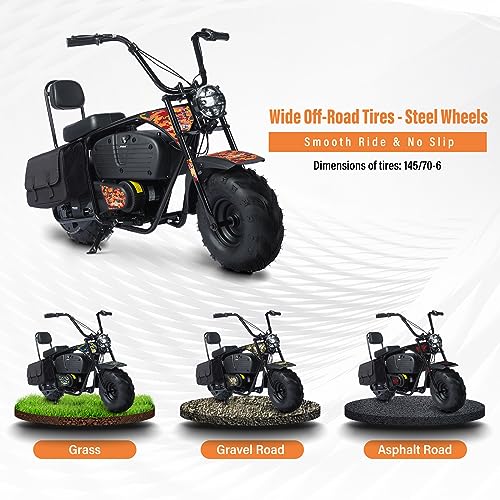 36V 1000W Electric Dirt Bike, 2-Speed Off-Road Motorcycle, Dark Red D43691