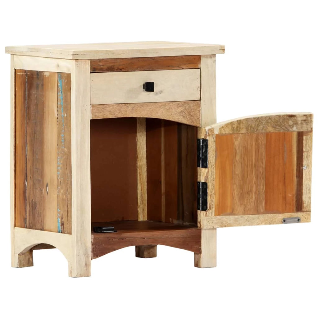 Bedside Cabinet Solid Reclaimed Wood U147327
