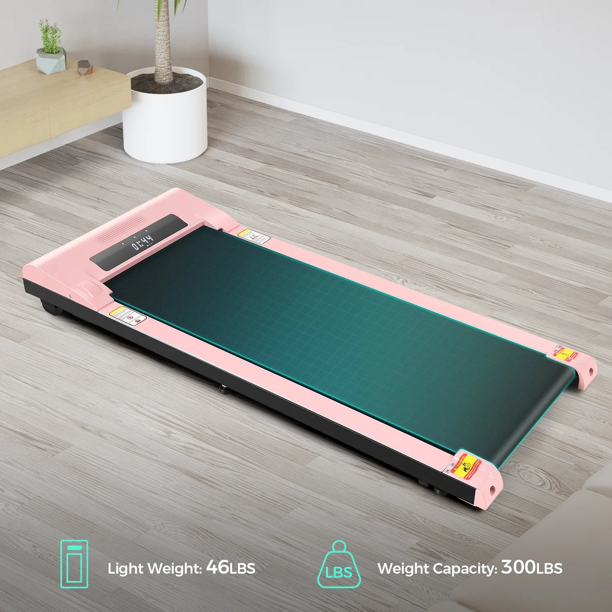 Pink Walking Pad Under Desk Treadmill Y142