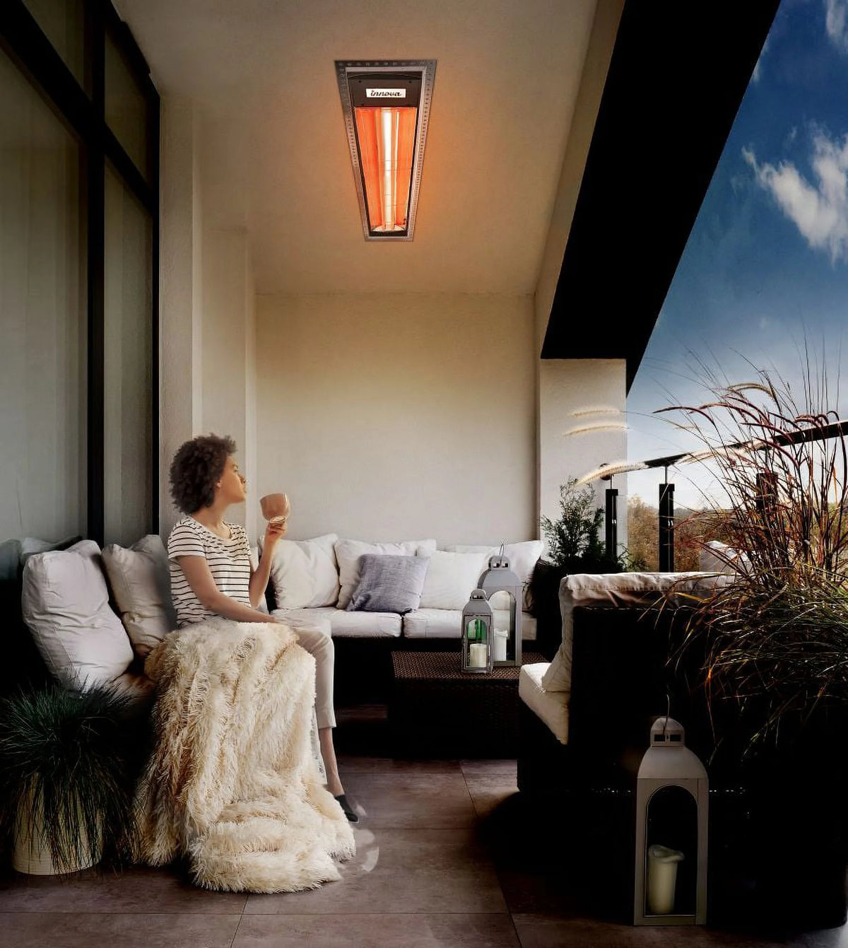4000 Watt Electric Infrared Dual Element Heater Stainless Steel I20259
