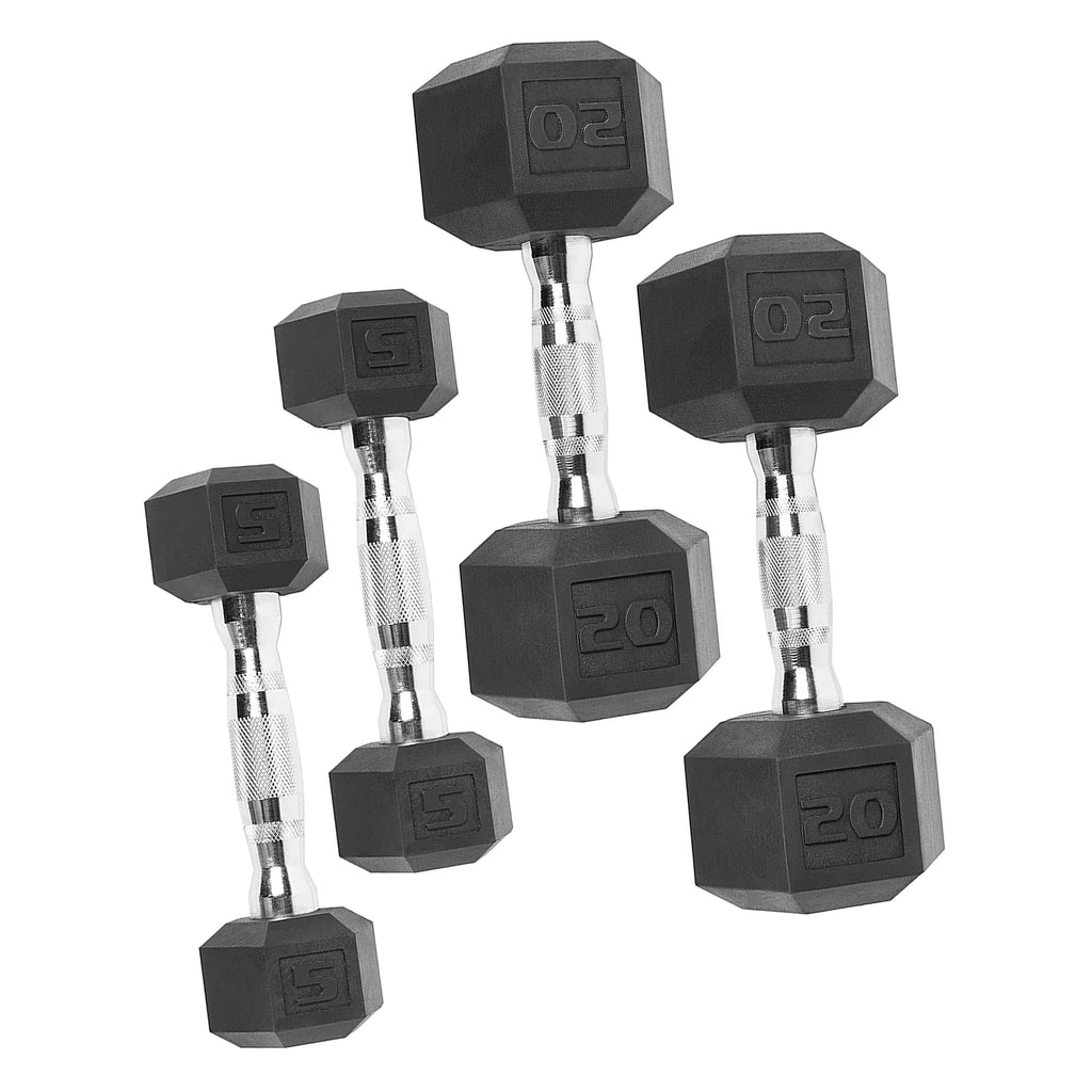 150lb Rubber Hex Dumbbell Set S13033