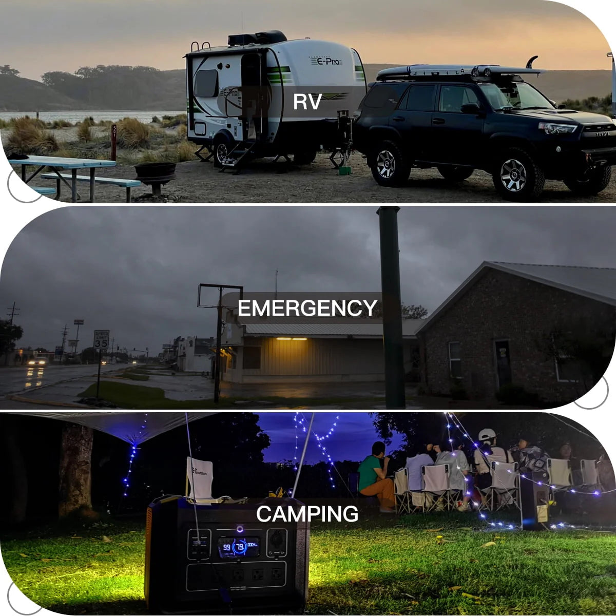 1800W Portable Power Station with 2 100W Panels S73131