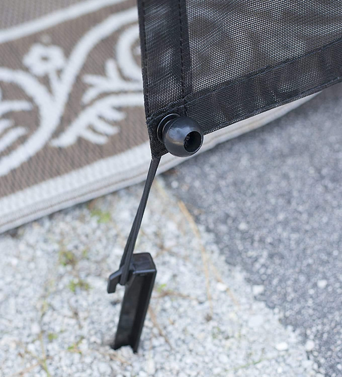 Black Mesh RV Awning Shade Screen with Zipper 10' x 9' W460