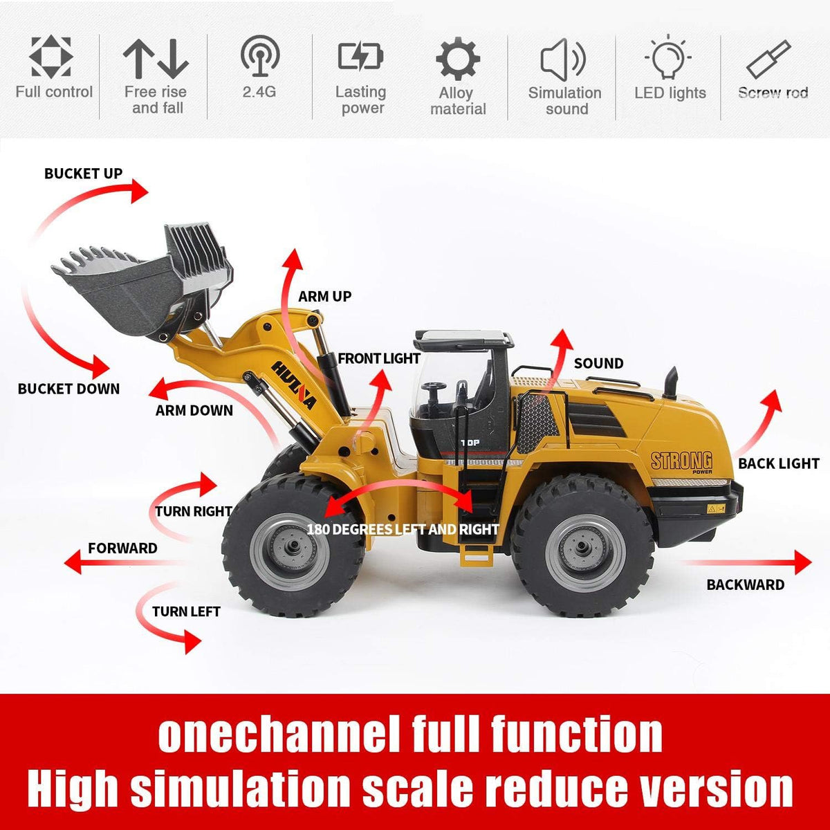1:14 Metal Remote Control Construction Loader R4693
