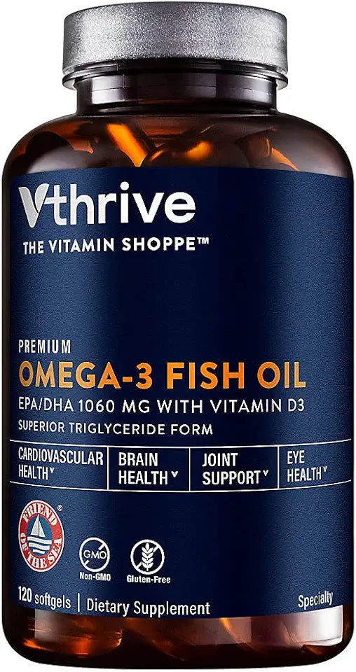 Omega-3 Fish Oil with Vitamin D3 120 Softgels K861
