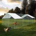 Large Walk-in Metal Chicken Coop with Waterproof Cover R441854