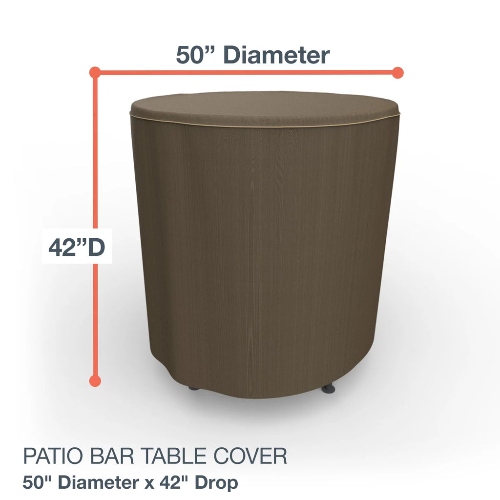 Black and Tan Patio Bar Table Cover O9843
