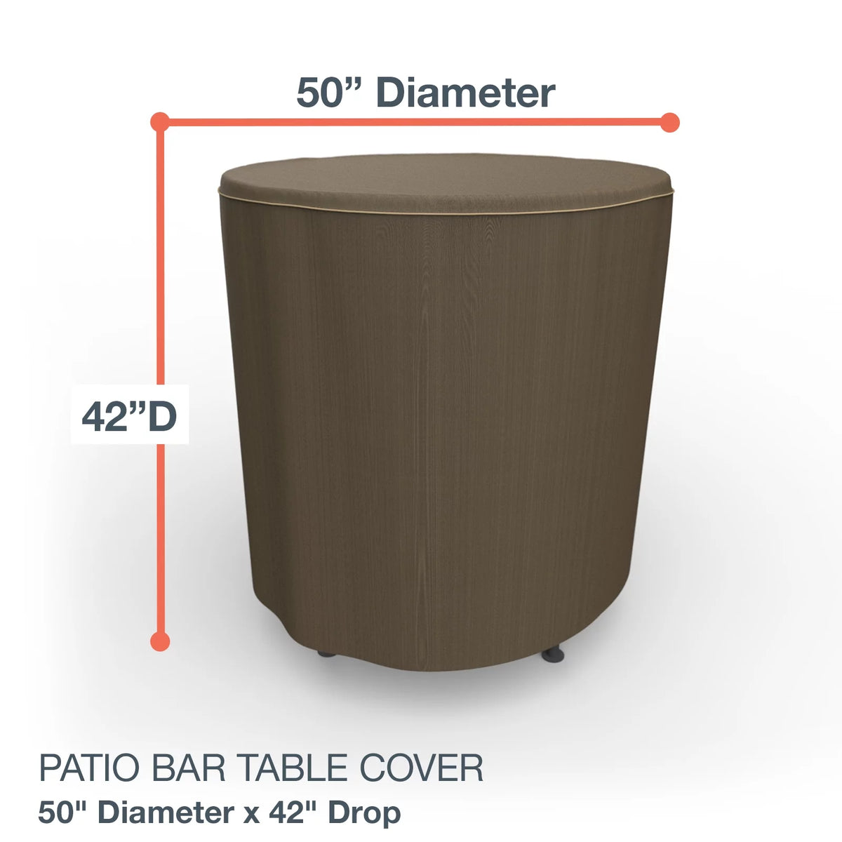 Black and Tan Patio Bar Table Cover O9843