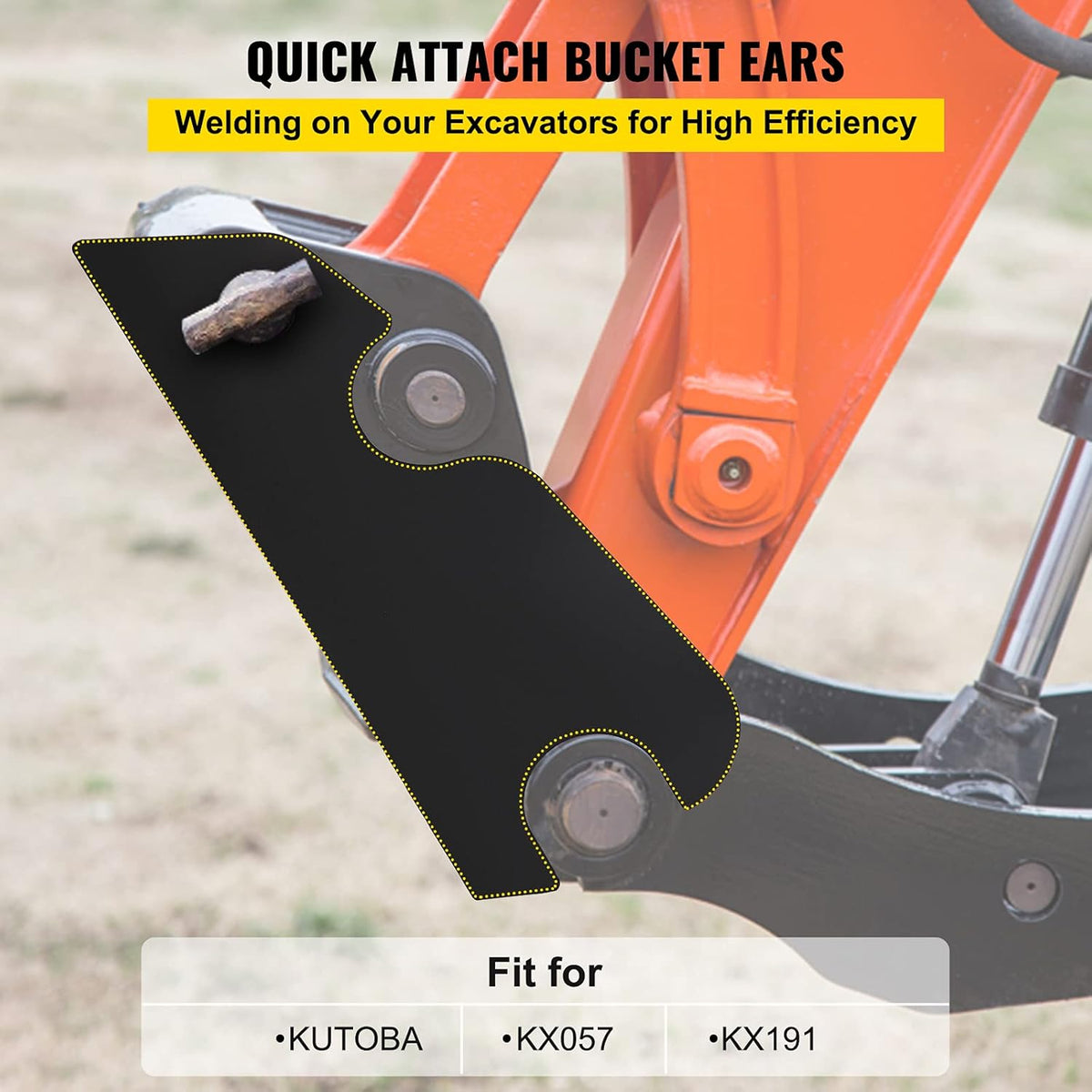 3/4 Thickness Steel Bucket Ears 2pcs I12516