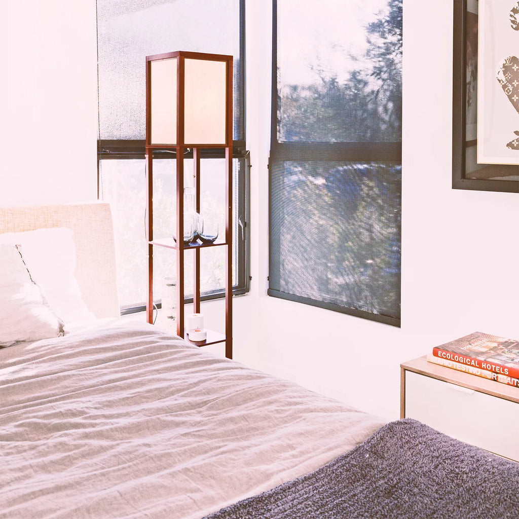 Standing Tower Floor Lamp with Shelves G50081