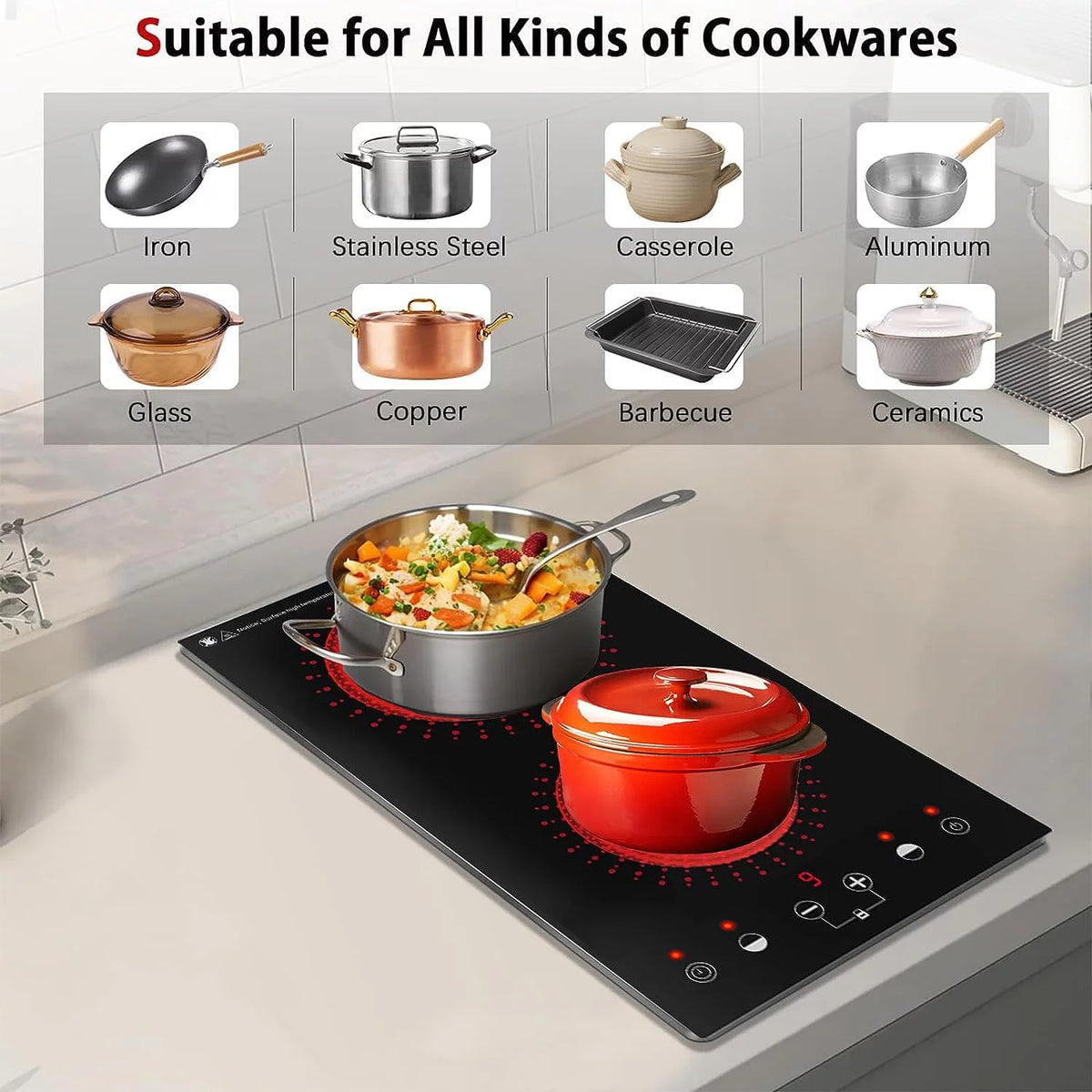 2 Burner Electric Cooktop O6413
