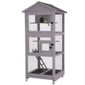 71'' Wooden Birdcage with Stand U4945