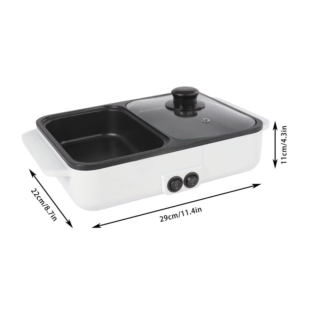2 in 1 Non-Stick Electric Hot Pot and BBQ Grill X959034