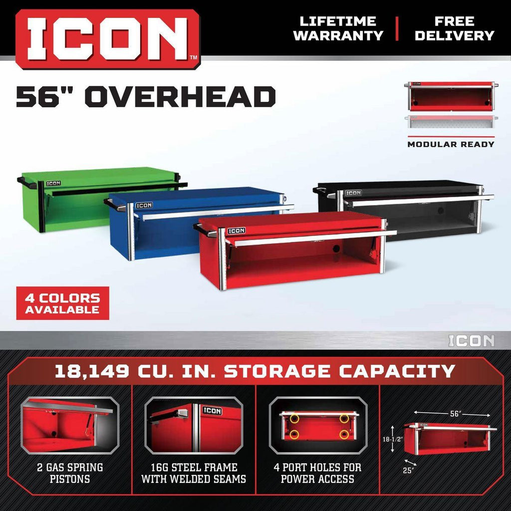 56 in. Overhead Cab, Red P519484