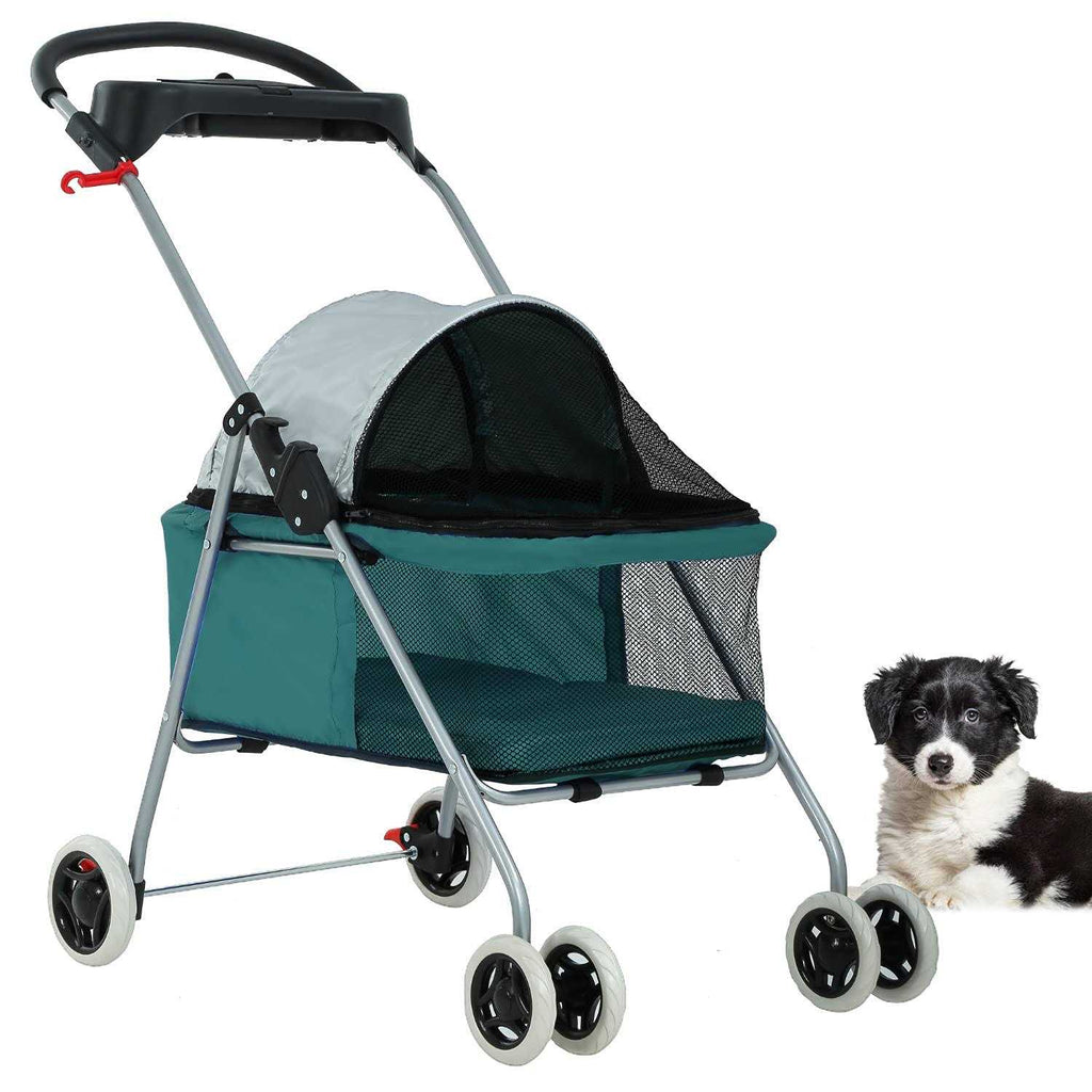 Teal Folding Pet Stroller X2345
