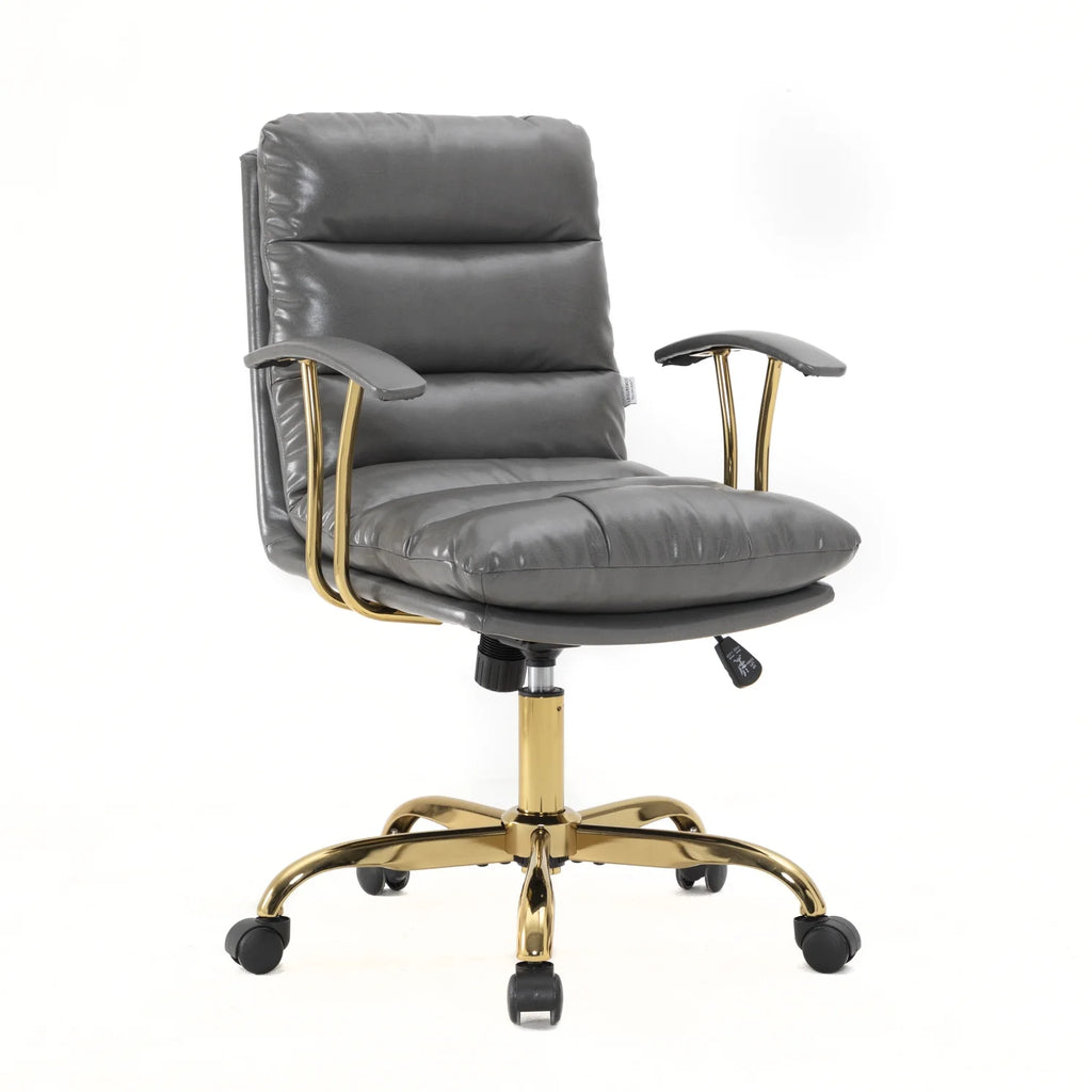 Padded Leather Adjustable Executive Office Chair with Tilt & 360 Degree Swivel C97626