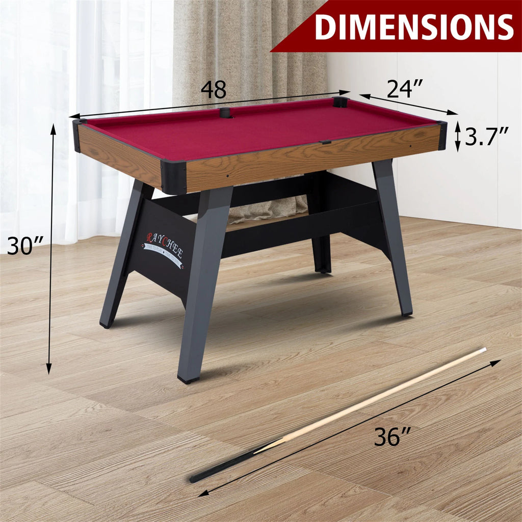 4-Ft Portable Pool Table Set with Cue Sticks and Balls F955