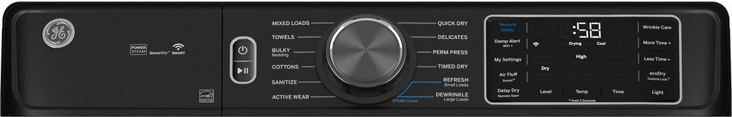 28 Inch Electric Dryer 7.8 CuFt with Steam and Sanitize J8237