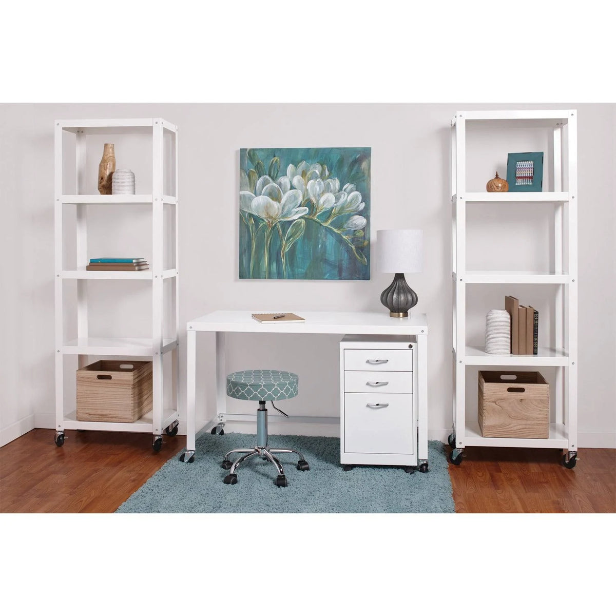 Black 5-Shelf Bookcase Cart P612