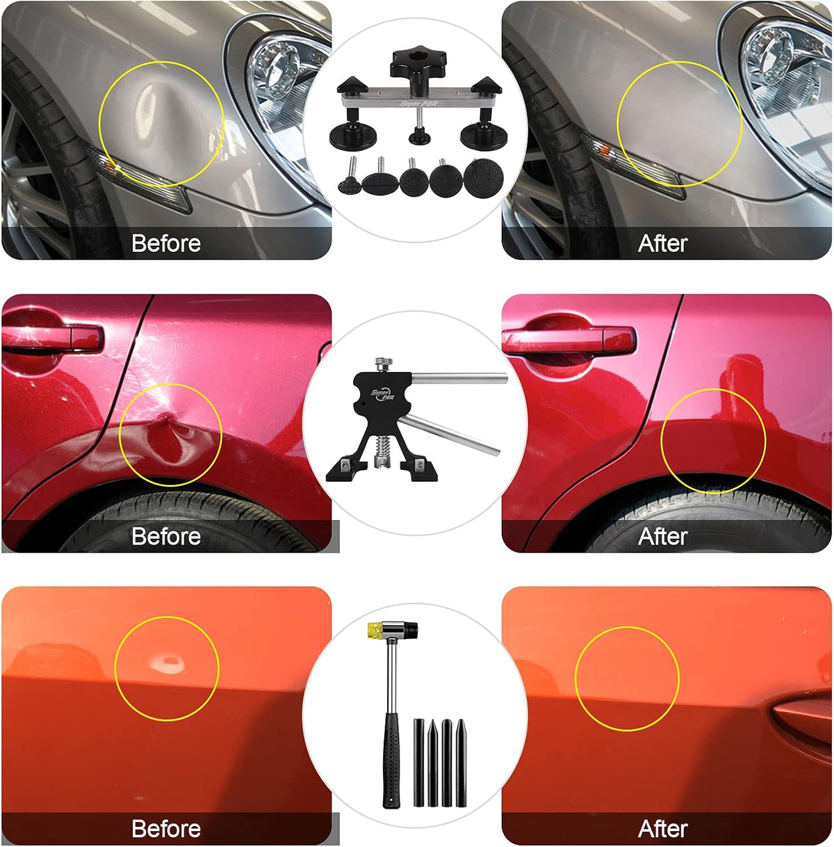 Dent Repair Kit with LED Light Board and Storage Bag U18734