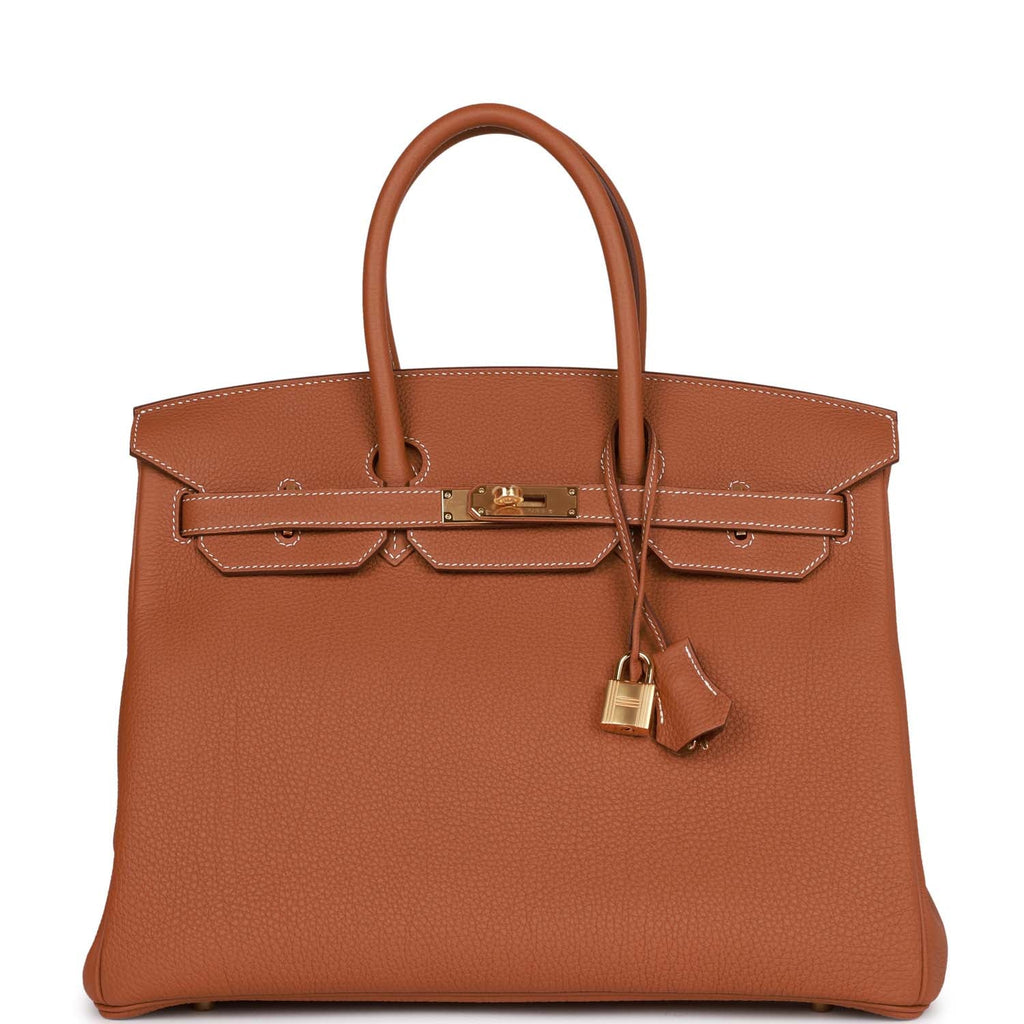 Gold Leather Handbag Q8482