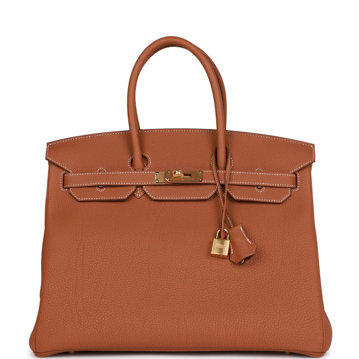 Gold Leather Handbag Q8482