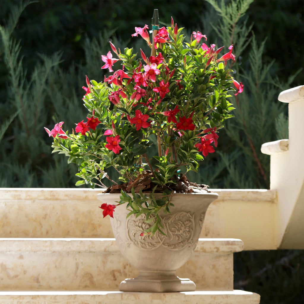 Beige 16" Double-Walled Weather-Resistant Planter K589