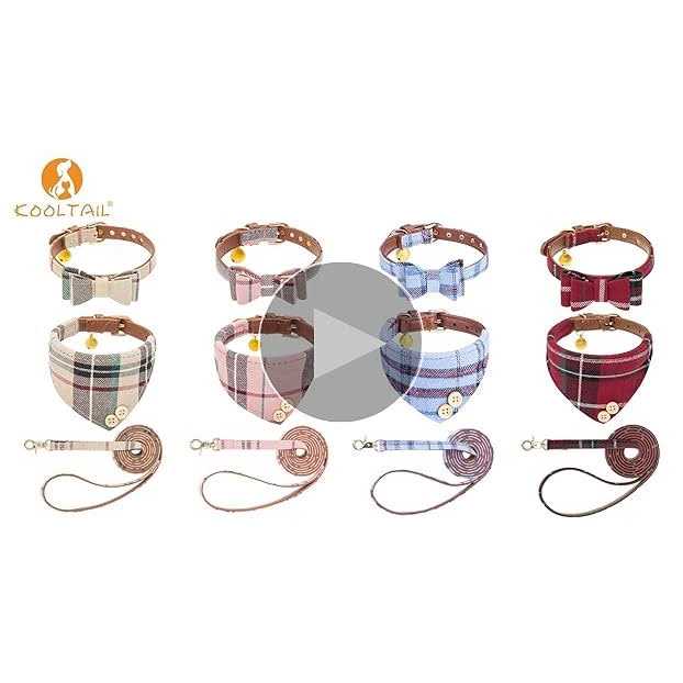 Bow Tie Dog Collar and Leash Set L690654