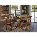 Antique 5-piece Dining Set with Leather Chairs P319627