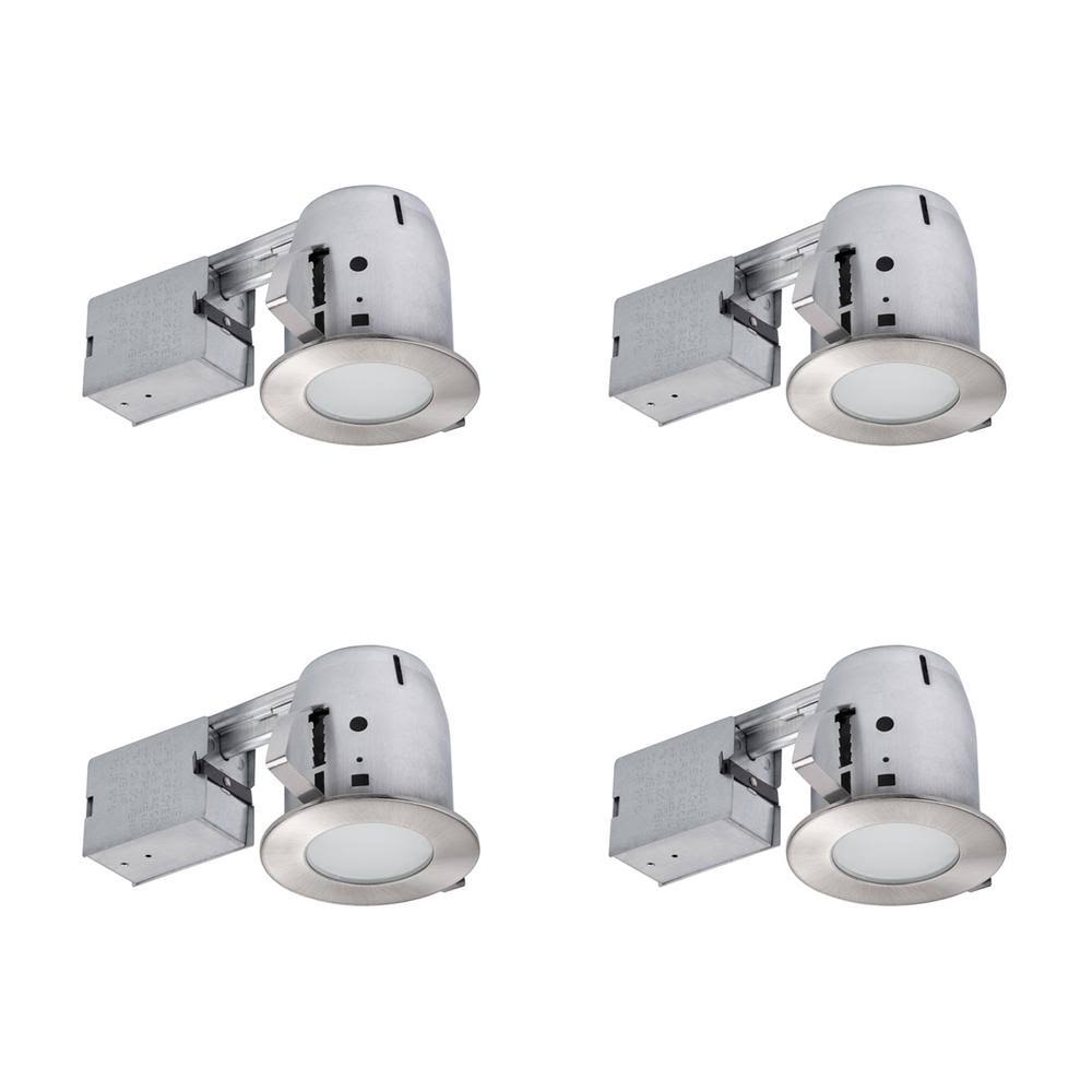 Brushed Nickel 4 in. Recessed Lighting Kit N38414